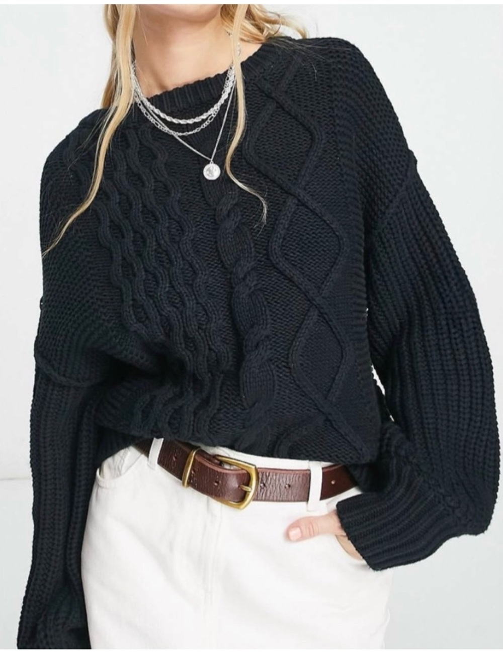 Free People Dream Cable sweater. Size medium.